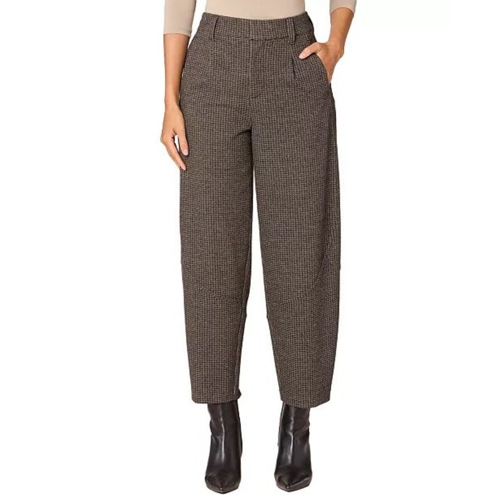 Democracy Balloon Barrel Sky Rise Pants Womens 14 Ab Solution Boho Houndstooth